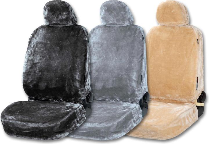 Image du produit Walser Housse de siège de voiture "Teddy" - fausse fourrure - beige