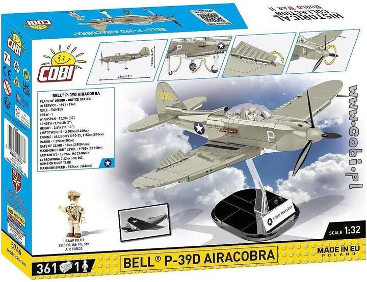 Produktbild Cobi Historical Collection 5746 - Bell P-39D Airacobra SOVI, WWII, 361 Bauteile