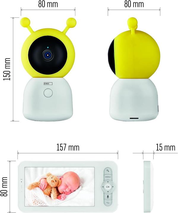 Produktbild Emos GoSmart Rotierende Baby Kamera IP-500 GUARD mit Monitor und WiFi (Babyphone mit Kamera)