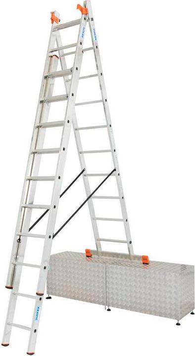 Actual product image Krause Multi-purpose ladder MONTO Tribilo alu 3x 10 rungs, H: 300.0 cm (Multi-purpose ladder, 49 cm)