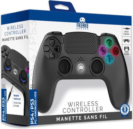 Actual product image Freaks and Geeks Wireless Controller Black V2 (PS4, PS3, PC)