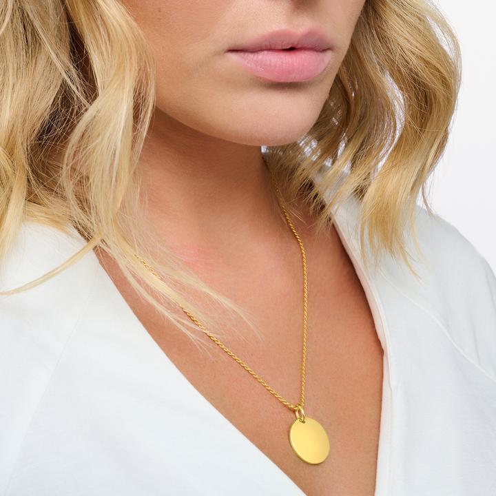 Produktbild Thomas Sabo Coin Halskette Gold (750 Gelbgold Vergoldung, 925 Sterlingsilber, 50 cm)