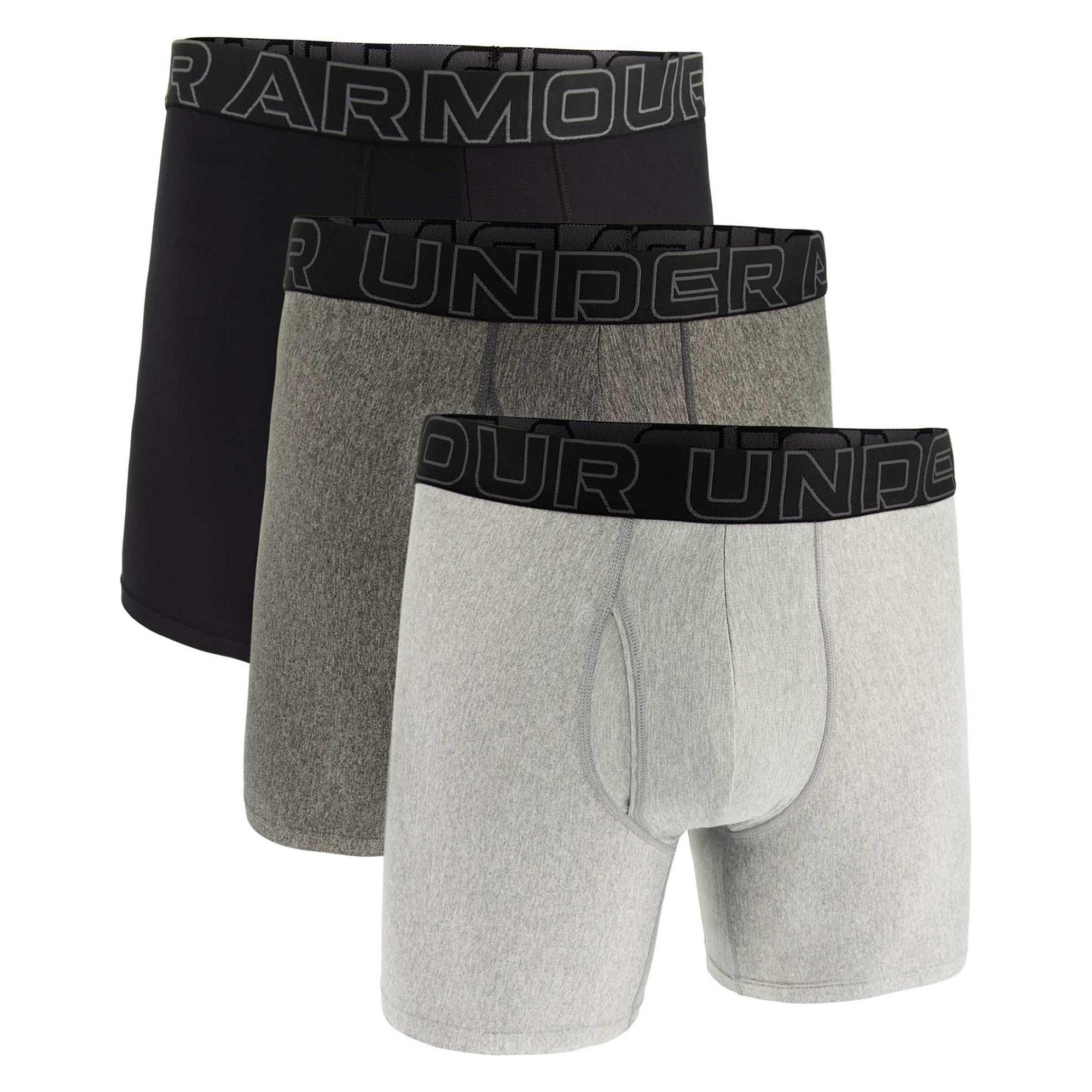 Under Armour, Herren, Unterhosen, Boxershort Sportlich Figurbetont Ua Performance Tech - Solid 6 In 3PK, Mehrfarbig, (Xxl, 3er Pack)