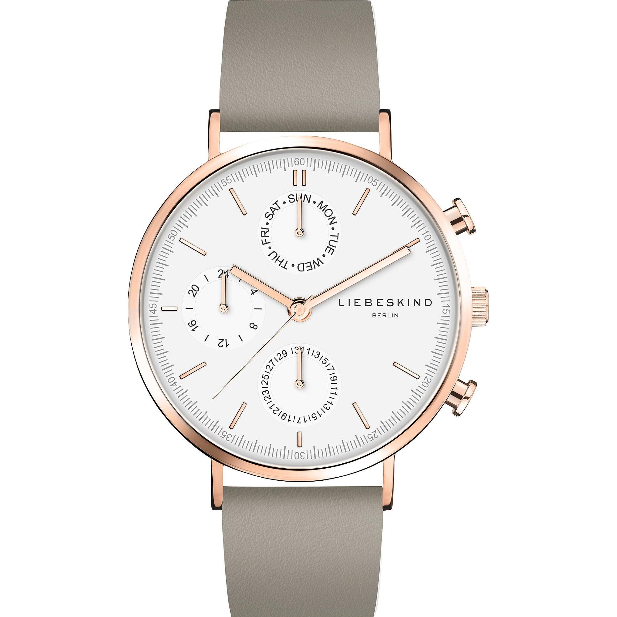 Liebeskind Berlin, Armbanduhr, Damenuhr, Grau, (Analoguhr, 38 mm)