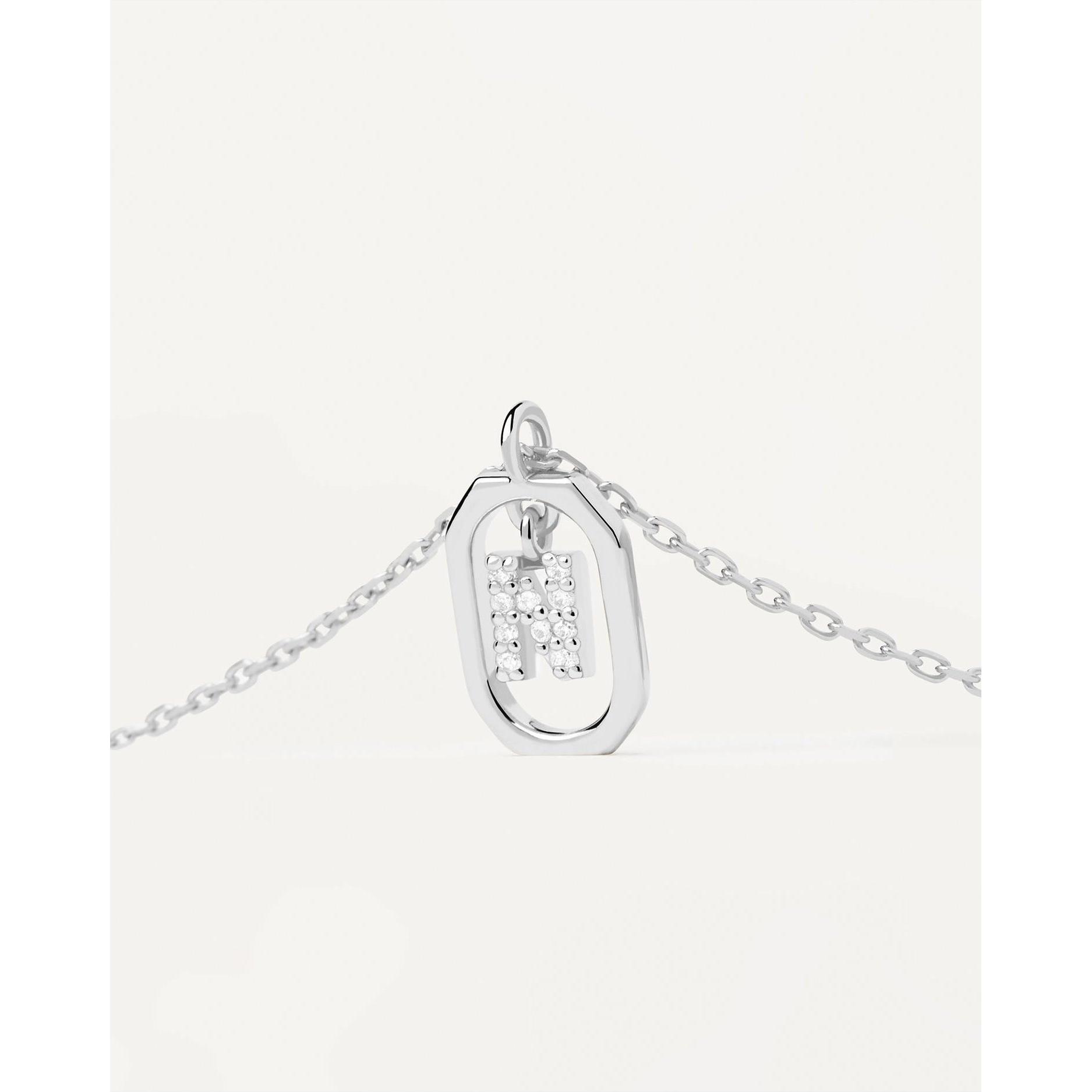 Thumbnail - Pd Paola, Halsschmuck, PDPAOLA - PÅ¯vabnÃ½ stÅ™Ã­brnÃ½ nÃ¡hrdelnÃ­k pÃ­smeno "N" LETTERS CO02-525-U (Å™etÃ­zek. pÅ™Ã­vÄ›...