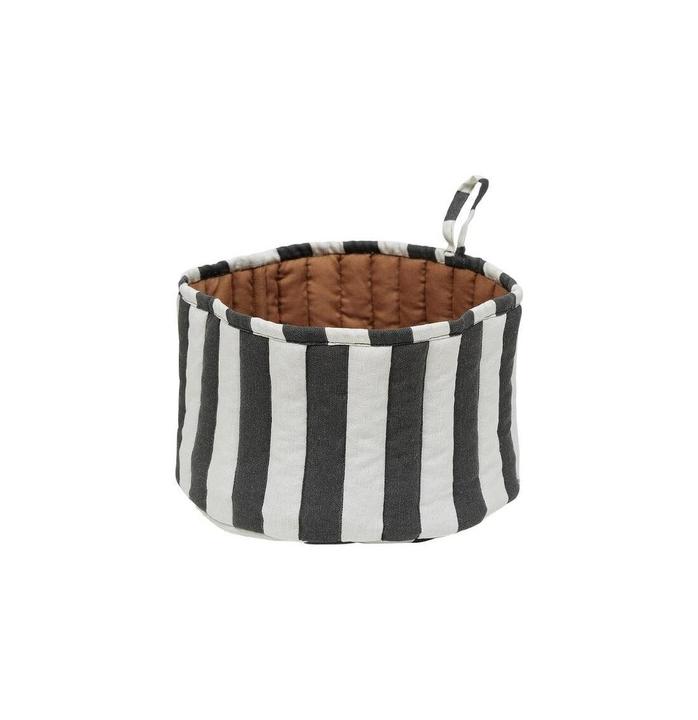 OYOY Living Brotkorb Toppu Schwarz/Weiss/Taupe