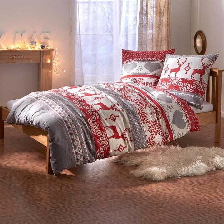 Image du produit Traumschlaf cerf (Set de linge de lit, 135x200 cm + 80x80 cm)