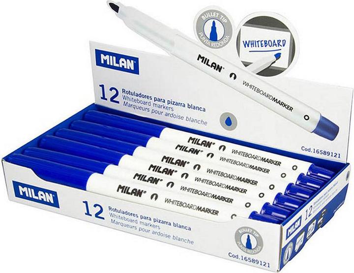 Produktbild Whiteboard-Marker dünn blau (12 Stück) (12x)