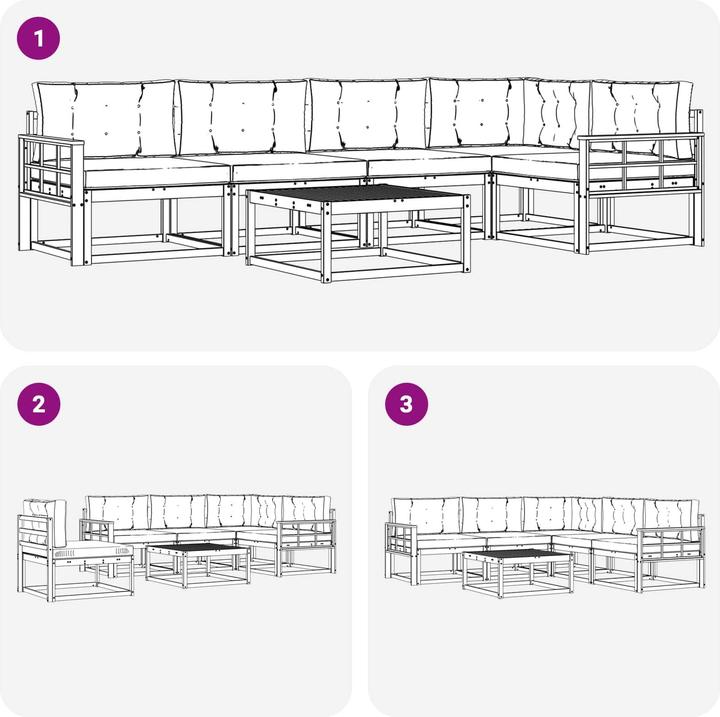 Produktbild vidaXL Gartenmöbel Set