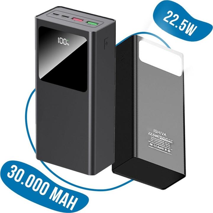 Actual product image Ishiva UFUZON Powerbank 30k mah