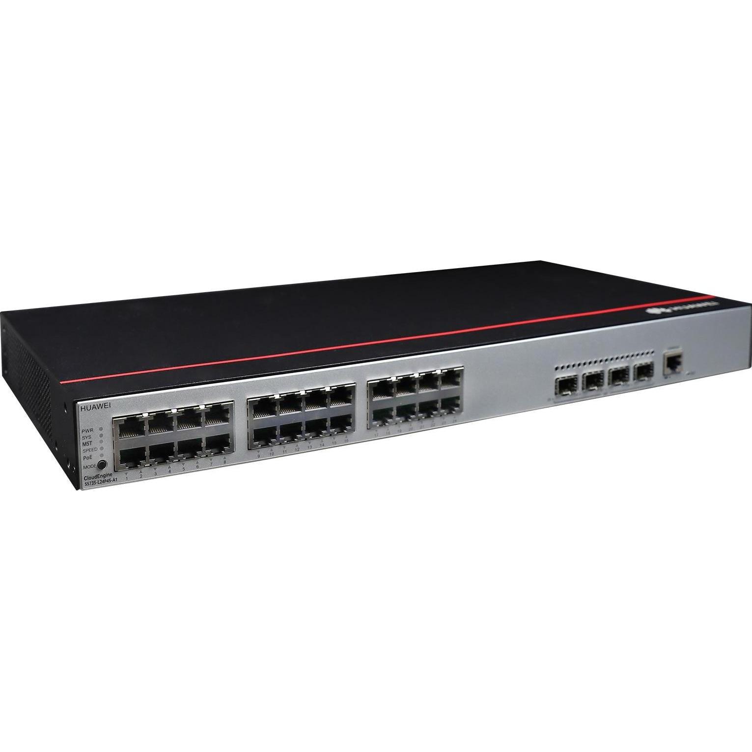Thumbnail - Huawei PoE+ Switch S5735-L24P4S-A1 28 Port (28 Ports), Netzwerk Switch, Grau