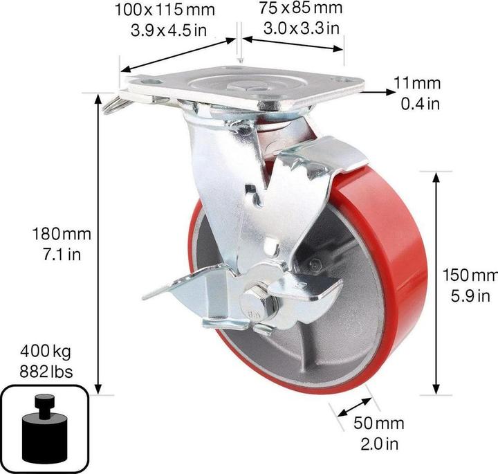 Produktbild Wagner System Schwerlast-Lenk-/Bockrolle 3 in 1