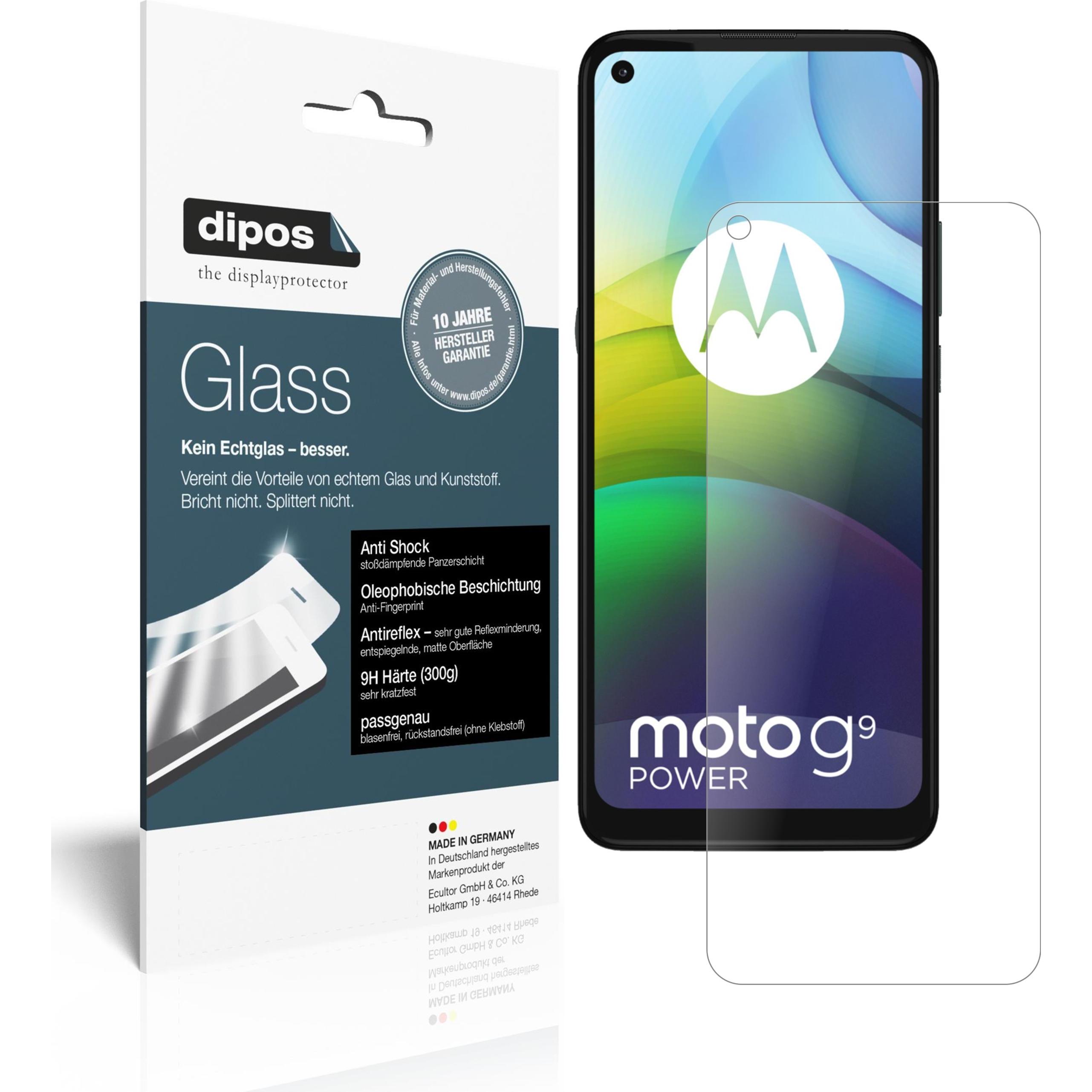 Dipos Displayschutz Anti-Shock (1 Stück, Motorola Moto G9 Power), Smartphone Schutzfolie, Transparent