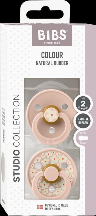 Produktbild Bibs Studio Nuggi Colour 2 PACK Latex Round 6-12m Jasmine Blush Mix (2 x, 6 - 12 Monate)