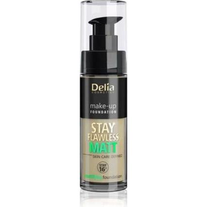 Delia Cosmetics, Foundation, Cosmetics Stay Flawless Mattifying Foundation 16H No. 406 Cookie 30ml