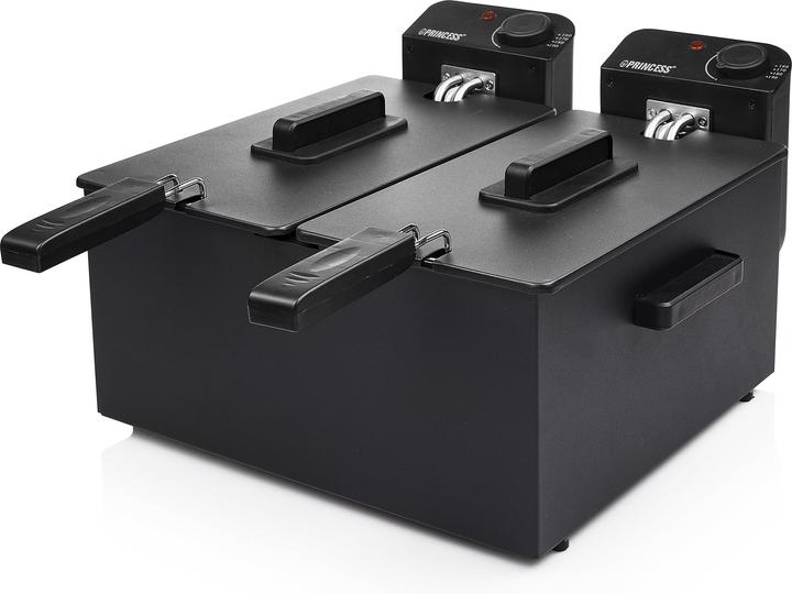 Image du produit Princess 183028 Double Black Fryer, Deep fryer, 6 L, 1.8 kg, 190 °C, Double, Black