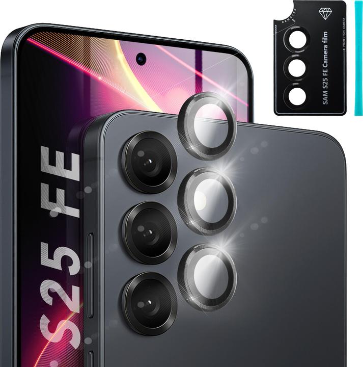 Produktbild Nalia Kameraschutz "Focus.Pro CLX" - Schutz Glas für Kamera Linse Reflexionsfrei - Camera Lens Protector (Samsung Galaxy S25 FE)