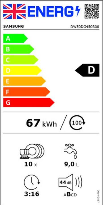Energy Label Samsung DW50DG450B00