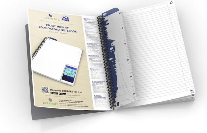 Image du produit Oxford Bloc-notes collège (A4, À rayures, Couverture souple)