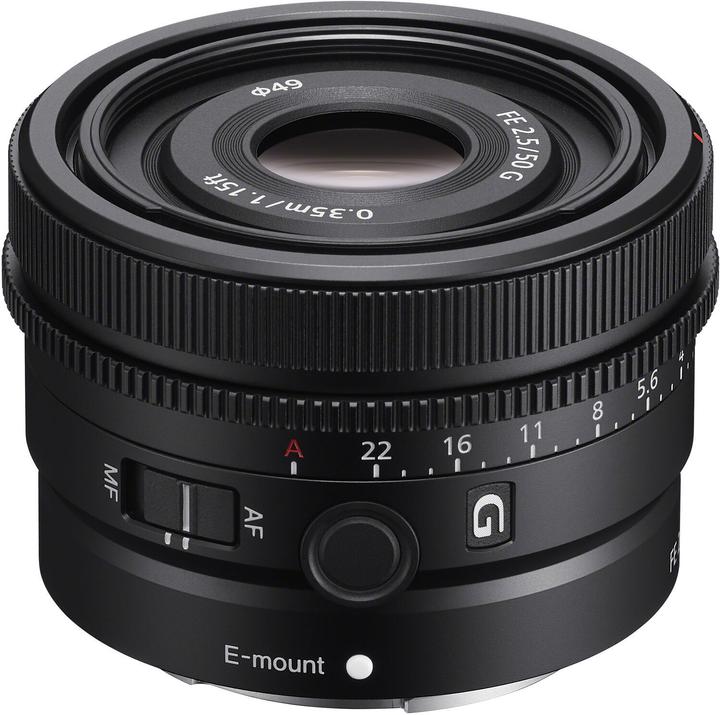 Sony FE 50mm f/2.5 G (Sony E, Plein format)