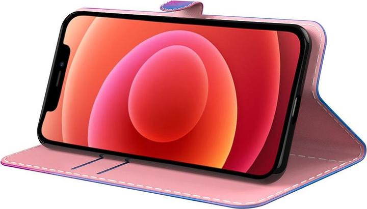 Actual product image Art iPhone 13 Pro book case Case with card slot Pink Purple (Apple iPhone 13 Pro)