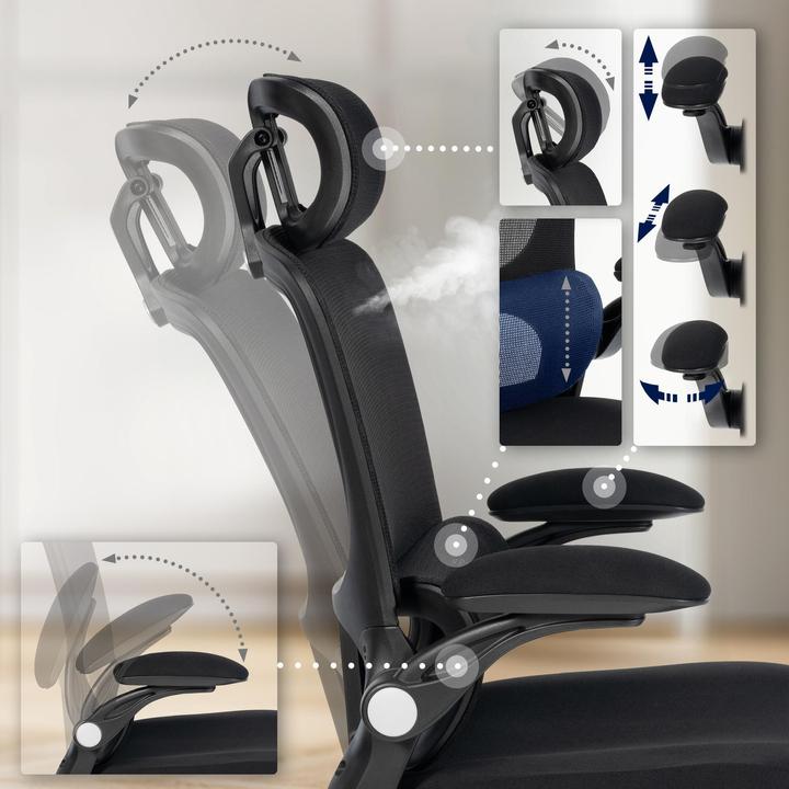 Image du produit CLP Chaise de bureau Newberg ergonomique réglable en hauteur et pivotante