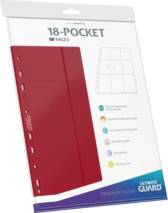 Actual product image Ultimate Guard UGD010407 - 18-Pocket Side-Loading Pages (10), rot