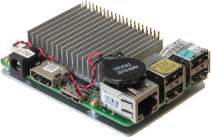 Actual product image Aaeon UP-CHT01-A20-0432-A11 - UP board with z8350 CPU, 4 GB RAM + 32 GB eMMC, passive heatsink