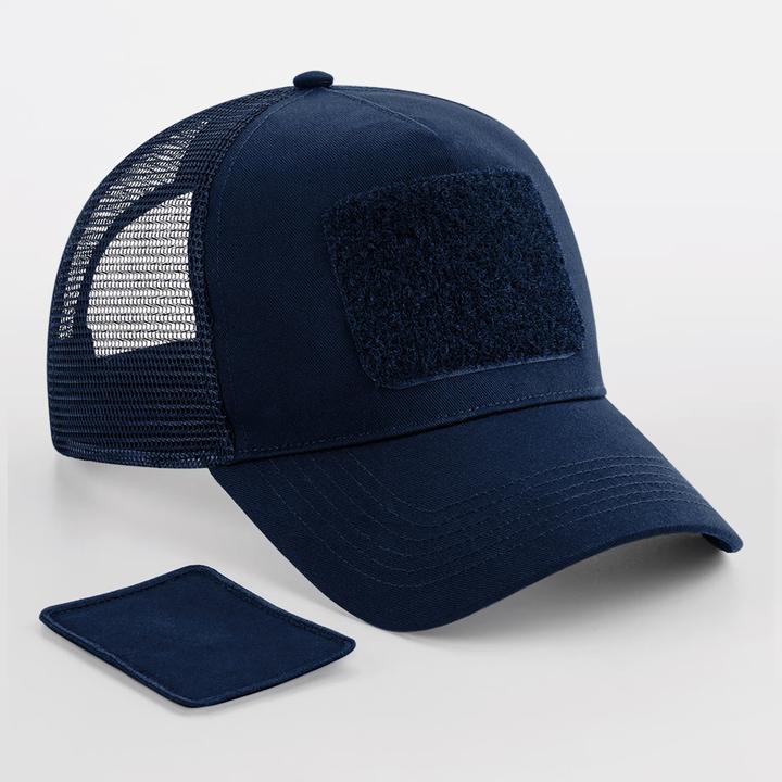 Beechfield Adjustable mesh back trucker cap with removable patch