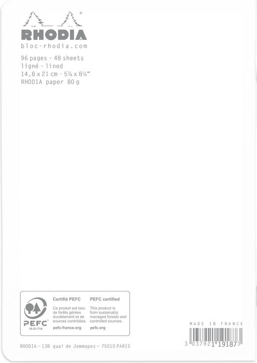 Produktbild Rhodia Classic (A5, Liniert)