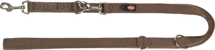 Image du produit Trixie Laisse ajustable premium, double, L-XL : 2.00 m/25 mm, brun (L, XL, Chien)