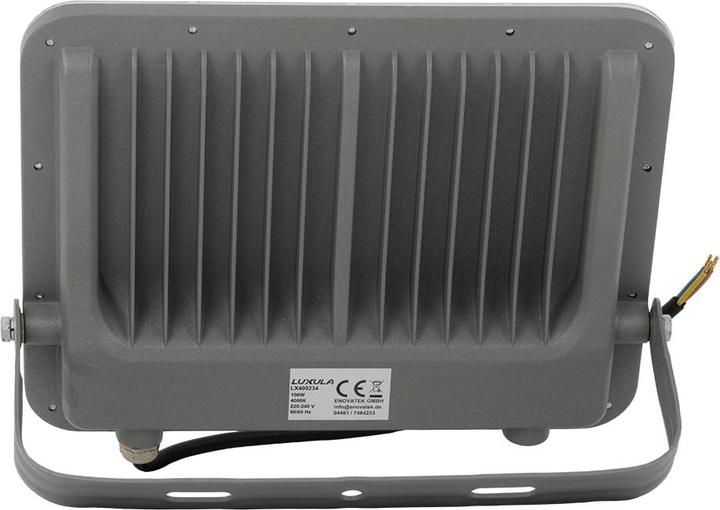 Produktbild Luxula LED-Fluter, EEK: E, 100W, 12000lm, 4000K, IP65, grau (12000 lm, IP65)