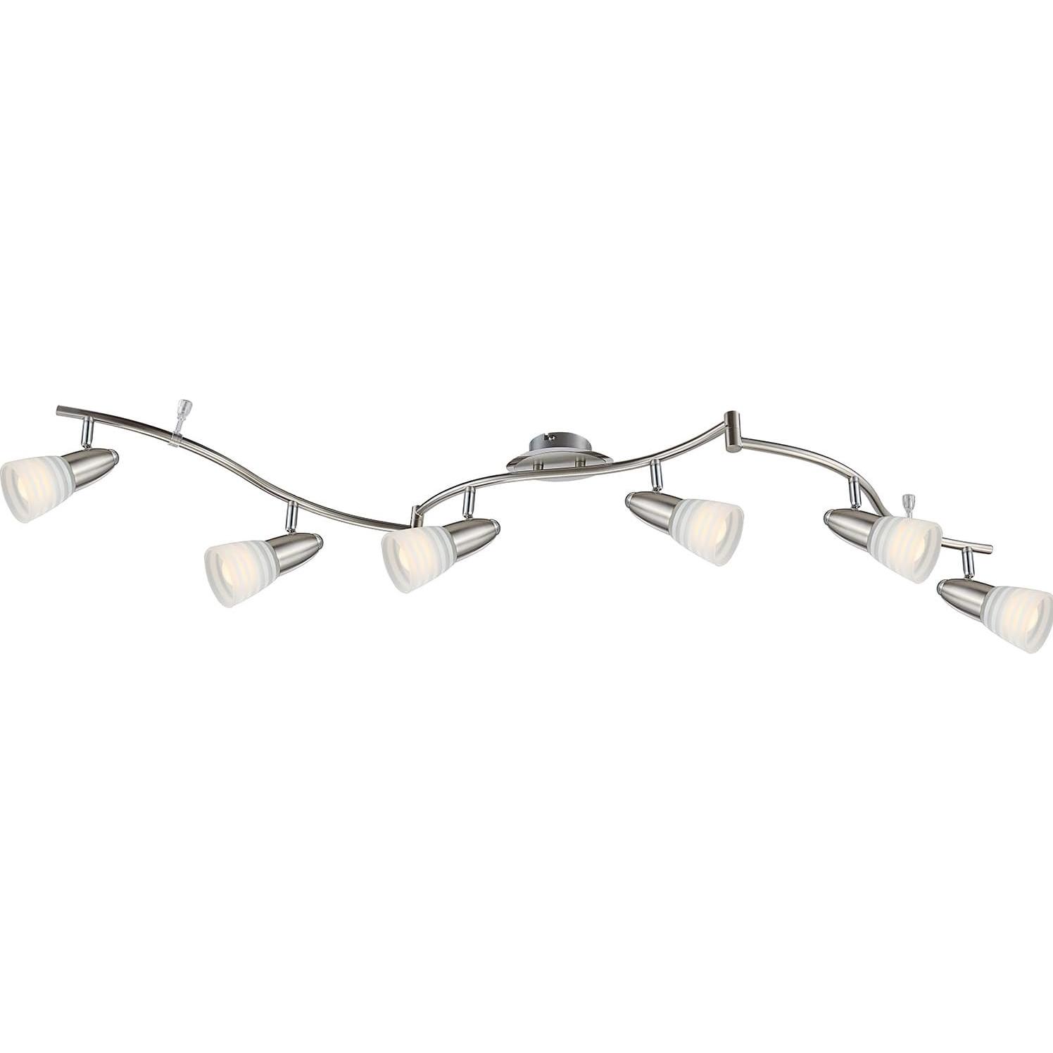 Globo, Wandleuchte + Deckenleuchte, LED Deckenleuchte nickel matt 6xE14 LED (350 lm, E14)