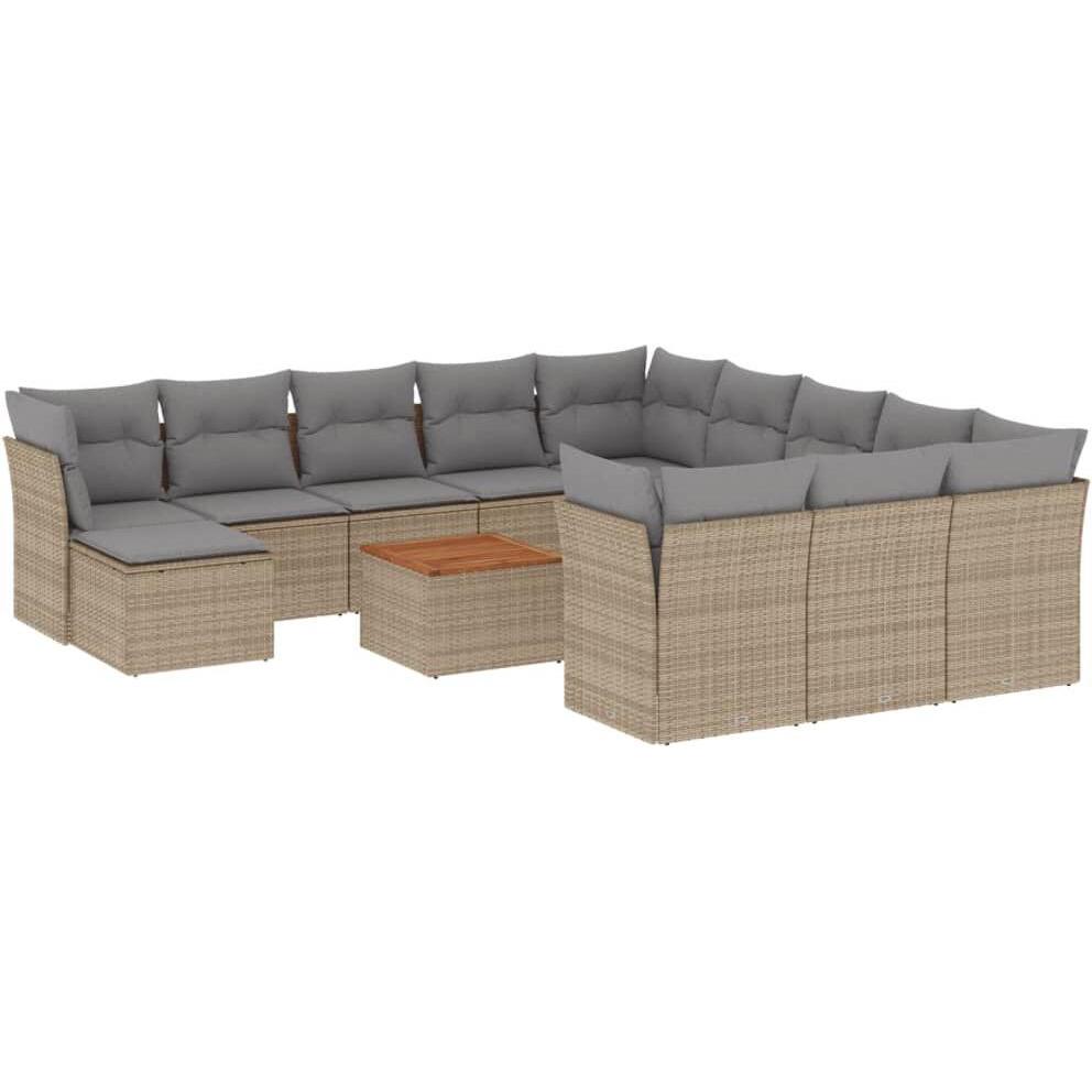 VidaXL, Gartenlounge, 10-tlg. Garten-Lounge-Set mit Kissen