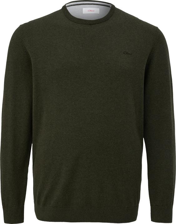 Produktbild S.Oliver Strickpullover Strickpullover mit Logo-Stickerei (4XL)