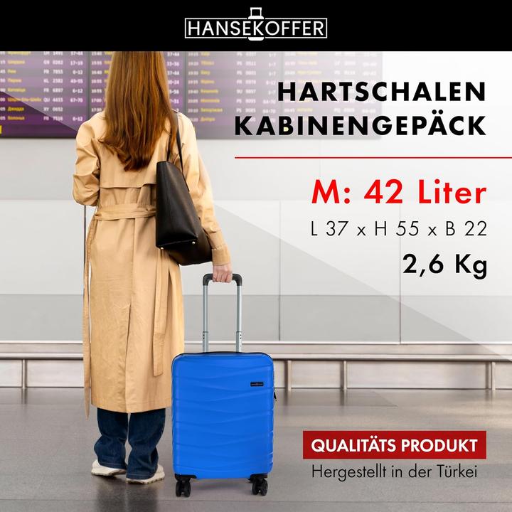 Immagine prodotto Hansekoffer Handgepäck Trolley-Koffer mit Hartschale (42 l)
