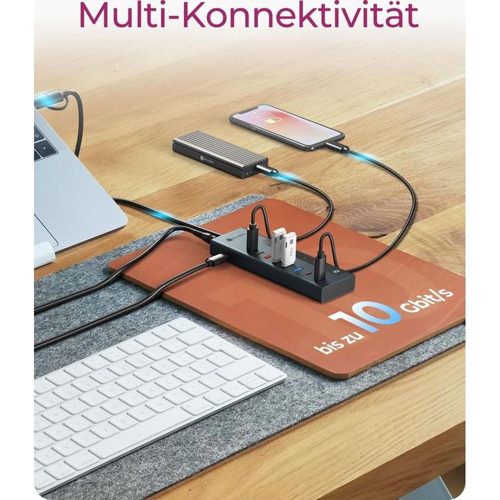 Productafbeelding Icy Box IB-HUB1743-CPD (USB-A, USB-C, 9 ports)