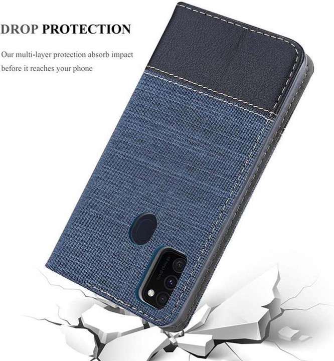Produktbild Cadorabo Book Jeans Optik Cover (Samsung Galaxy M21)