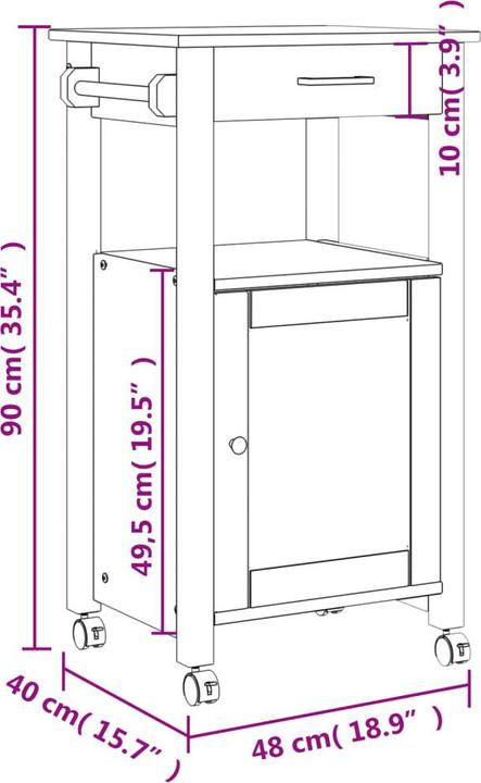 Image du produit vidaXL Küchenwagen