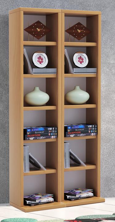 Actual product image VCM Wood CD DVD Stand Shelf Milano (42 x 20 x 92 cm)