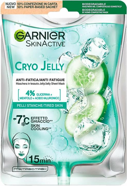 Actual product image Garnier HYALURONIC CRYOJELLY tissue mask anti-fatigue 5 gr
