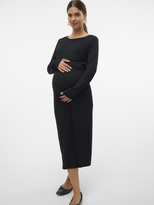 Produktbild Mamalicious Enger Schnitt Rundhals Midikleid Kleid (S)