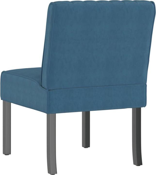Actual product image vidaXL Polsterstuhl Blau Samt