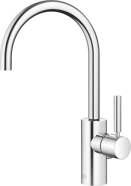 Actual product image Dornbracht Meta single-lever basin mixer with pop-up waste, 167 mm projection, 180Â° swivel spout