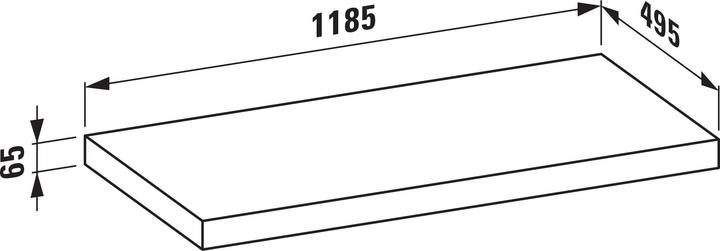 Immagine prodotto Laufen Piastra per lavabo Lani, senza foro, 1185x495x65mm, H404670112