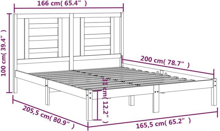 Image du produit vidaXL Bettrahmen (160 x 200 cm)