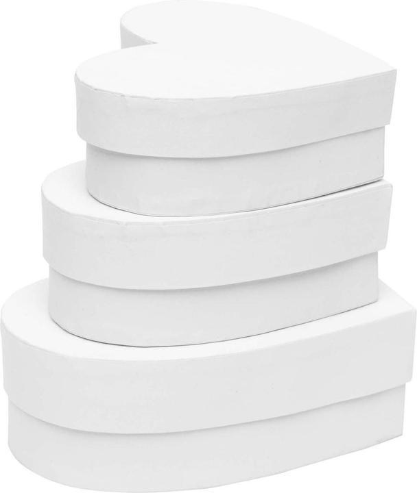 Colorations - Pappmaché-Boxen in Herzform, 3 Stück.