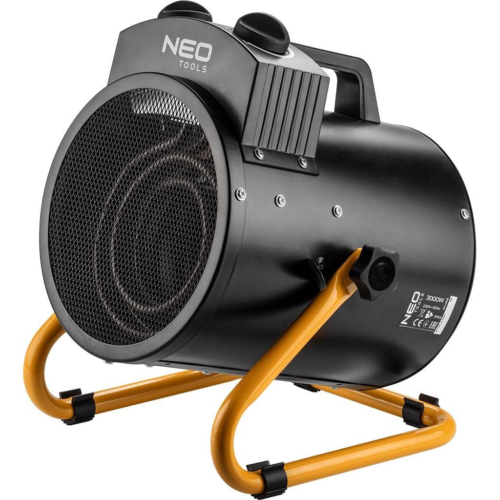 Neo Tools Electric heater 3kW, industrial, setting control, IPX4, Heizkörper, Schwarz