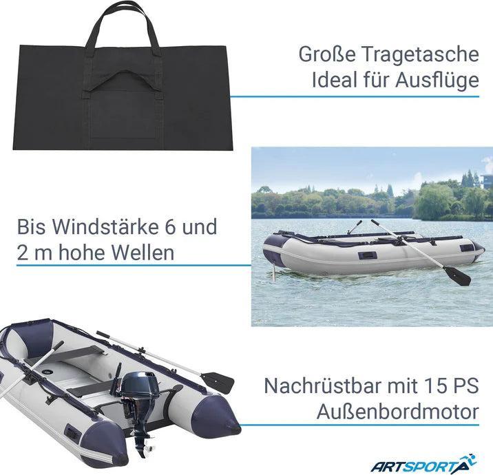Immagine prodotto Juskys Schlauchboot mit Sitzbänken (320 cm, 4 Persone)