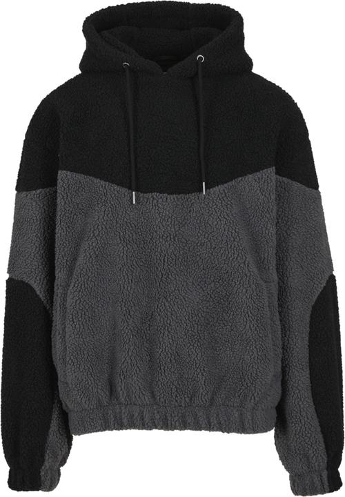 Produktbild Urban Classics Weavy Colorblock Teddy Hoodie magnet/black M (M)